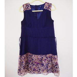 Gap Purple Floral Mini Dress Size 2